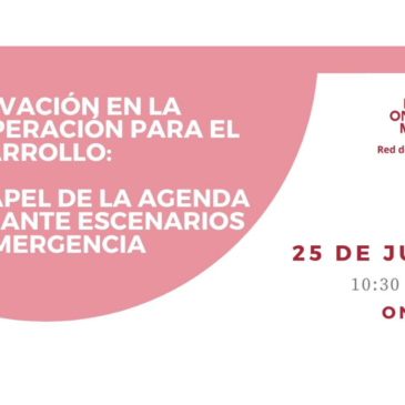 JORNADA: Innovación en la Cooperación para el Desarrollo: el papel de la Agenda 2030 ante escenarios de emergencia